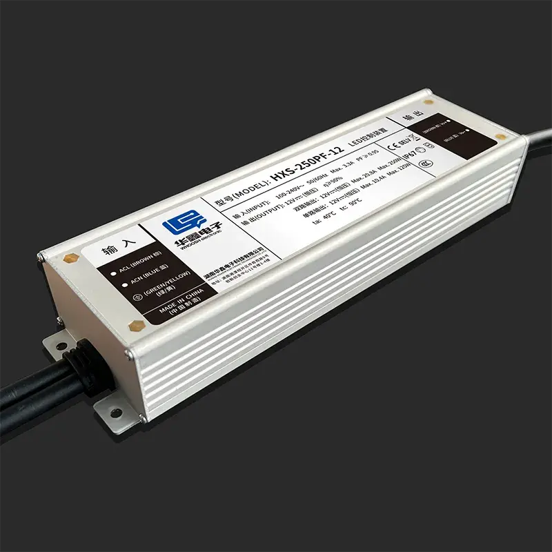 CE 48V 250W IP67 36V 24V ওয়াটার-প্রুফ LED ট্রান্সফরমার CE মেনে